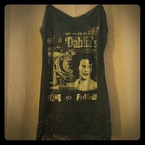 Black spaghetti strap tank top